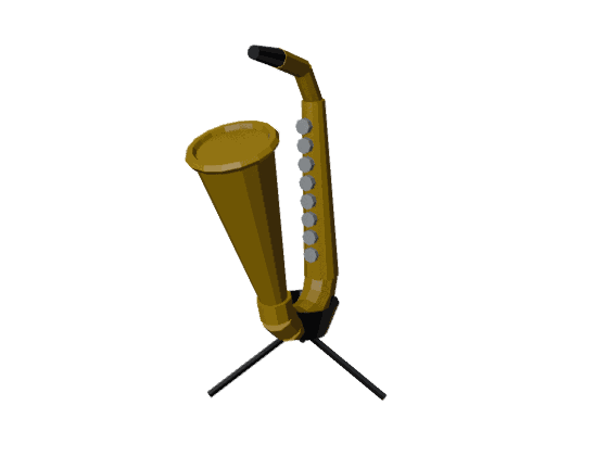 Model: saxophone-in-stand