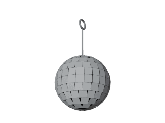 With clamp: mirror-ball-0300