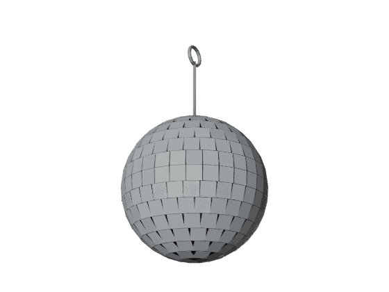 With clamp: mirror-ball-0400