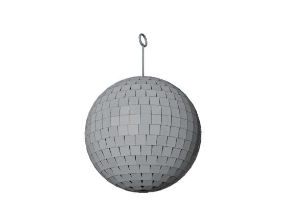 With clamp: mirror-ball-0500