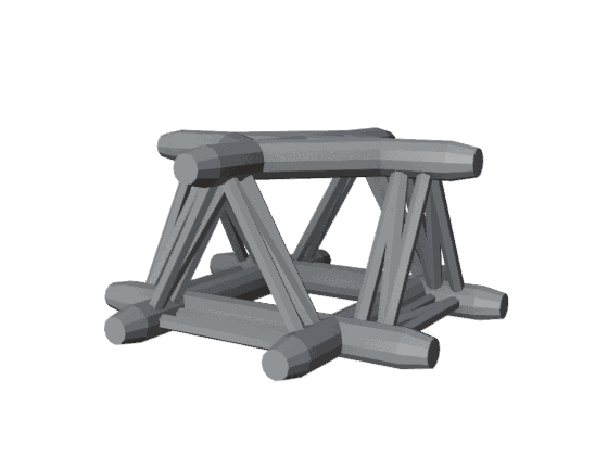Model: truss-3-point-corner-4-way-cross