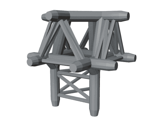 Model: truss-3-point-corner-5-way