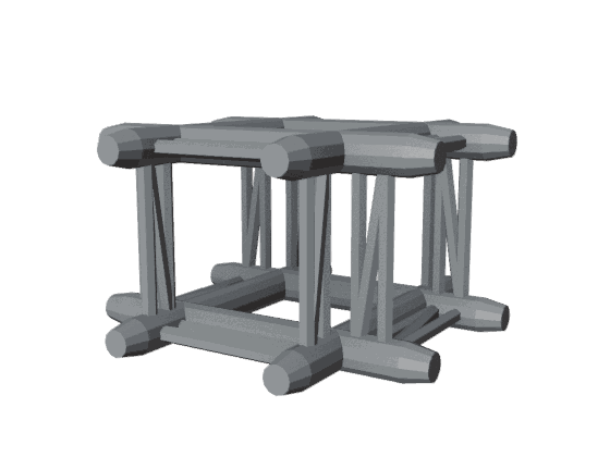 Model: truss-4-point-corner-4-way-cross