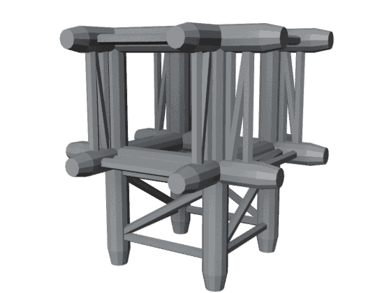 Model: truss-4-point-corner-5-way
