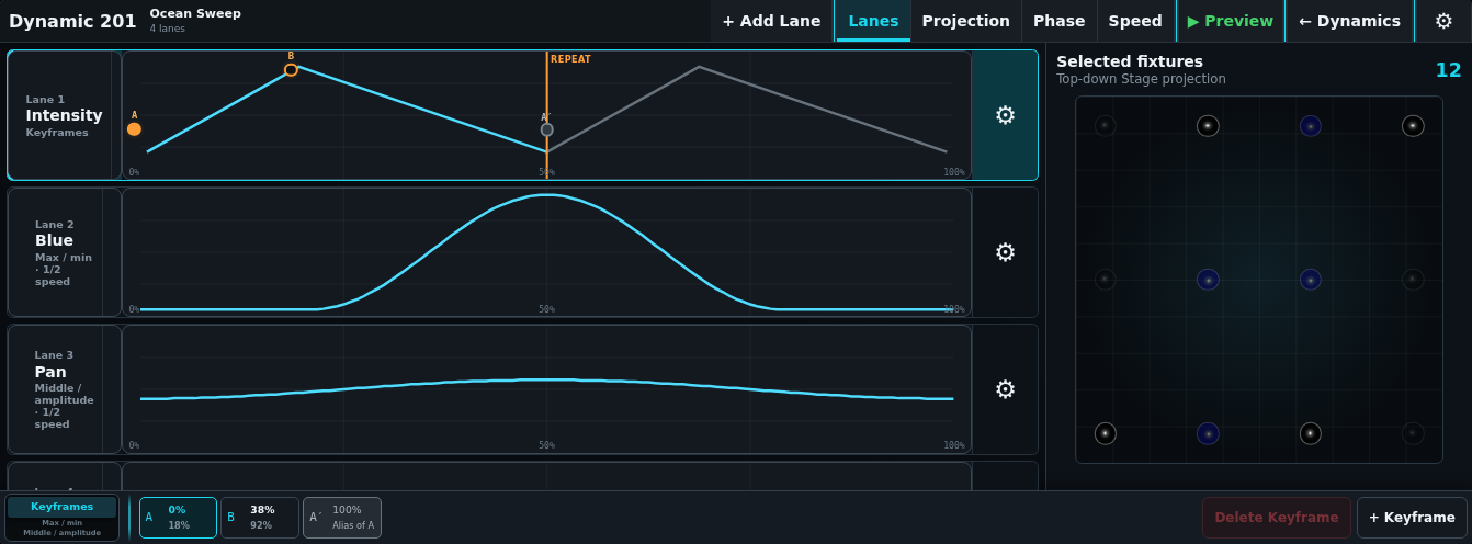 Dynamics editor