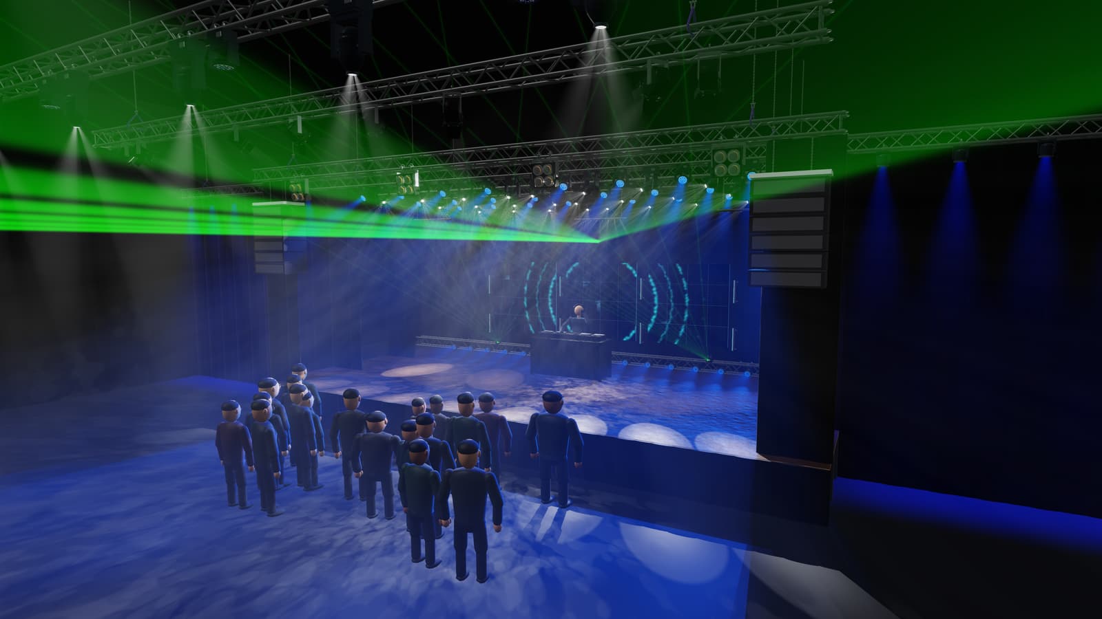 Live 3D Visualizer: Preview your show live, then create a full-venue Ultra 4K image for your customer.